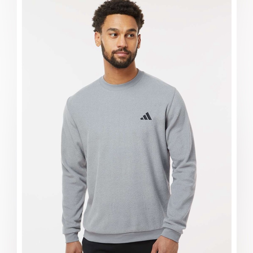 Adidas Core Crew Sweatshirt Heather Grey Medium 🔥